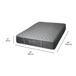 Dreamstar King Extra Firm Mattress with Pocket Coils- 78" Grey New