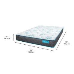 Dreamstar King Firm Foam Mattress-in-a-Box - 78" Turquoise Clearance