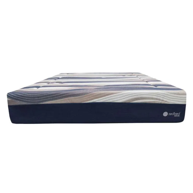 ZedBed King Firm Mattress with Pocket Coils - 78" Blue / Pink / Beige Clearance