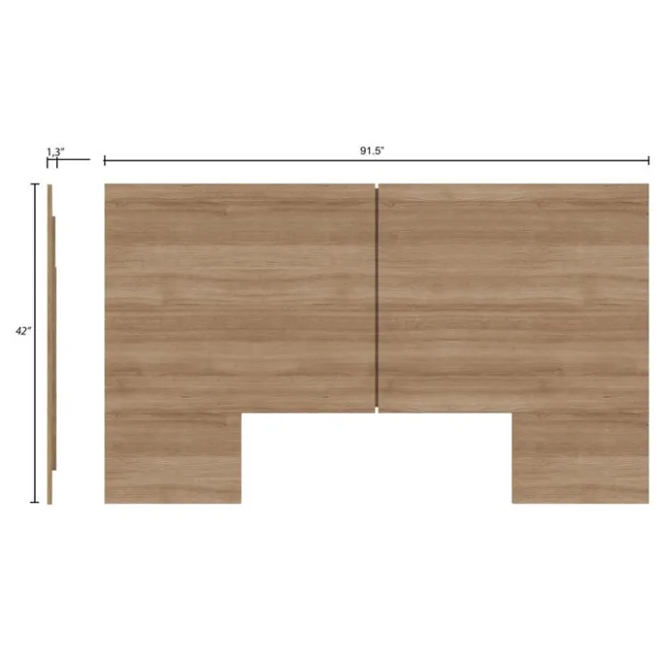 Nexera King Headboard (78") - Brown Oak