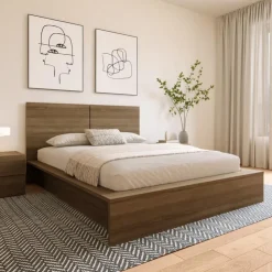 Nexera King Headboard (78") - Brown Oak