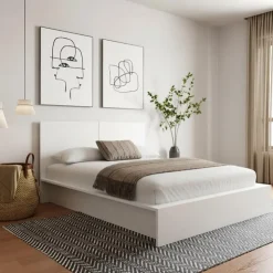 Nexera King Headboard (78") - White wood grain