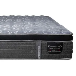 Dreamstar King Medium-Firm Mattress with Pocket Coils - 78" Grey Hot