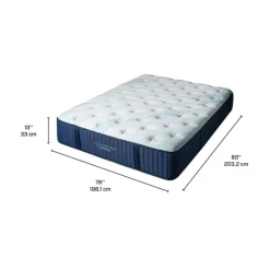 Dreamstar King Medium-FirmMemory Foam Mattress-in-a-Box - 78" Quilted Blue/White Online