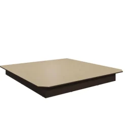 SUA-V King Platform Bed (78") Taupe