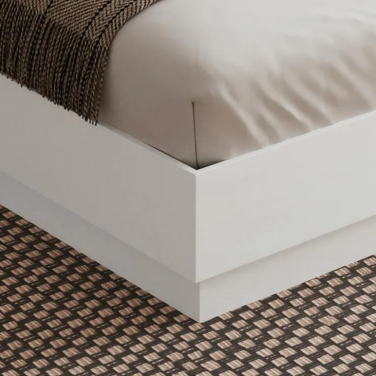 Nexera King Platform Bed (78") - White wood grain Clearance
