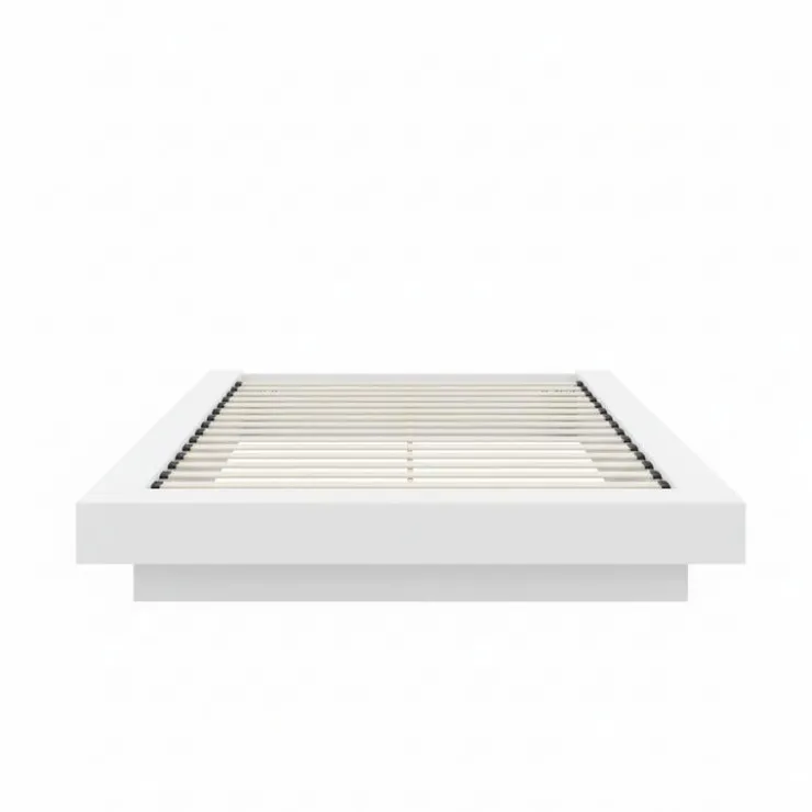 Nexera King Platform Bed (78") - White wood grain New