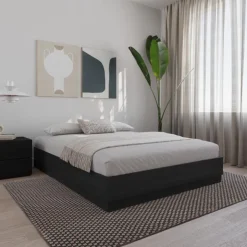 Nexera King Platform Bed (78") - Black karisma Outlet