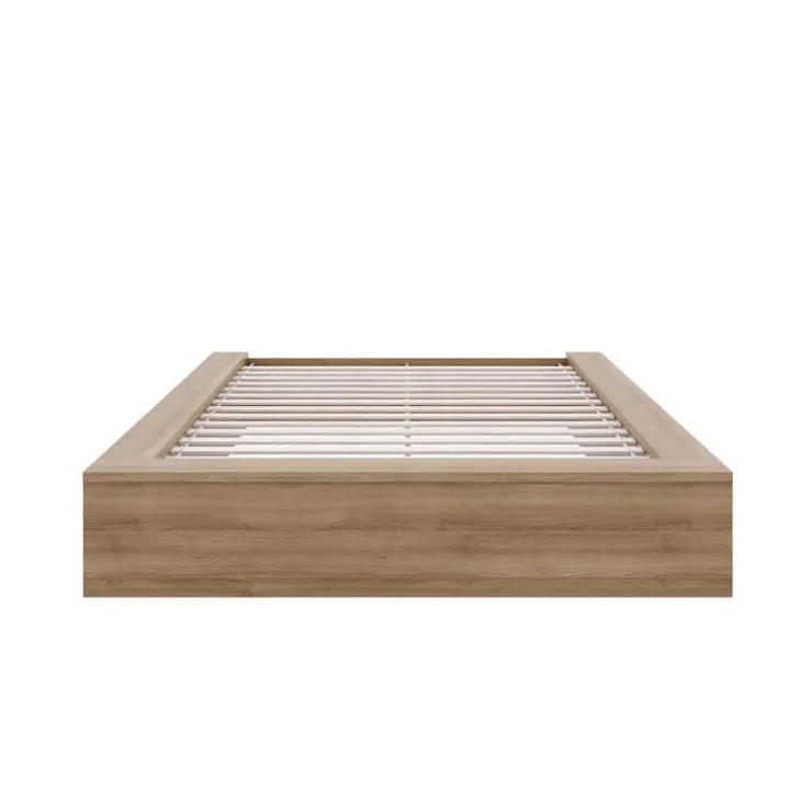 Nexera King Platform Bed (78") - Brown Oak Clearance