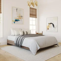 Nexera King Platform Bed (78") - Walnut New