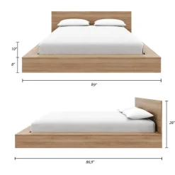 Nexera King Platform Bed with Headboard (78