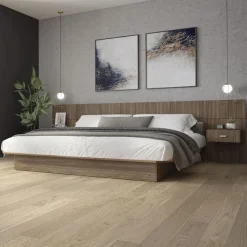 SUA-V King Platform Bed with Headboard and Nighstands (78