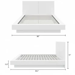 Nexera King Platform Bed with Headboard (78
