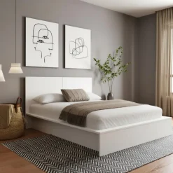 Nexera King Platform Bed with Headboard (78