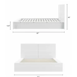 Nexera King Platform Bed with Headboard (78