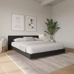 Nexera King Platform Bed with Headboard (78