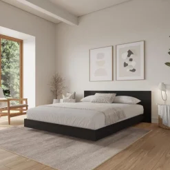 Nexera King Platform Bed with Headboard (78