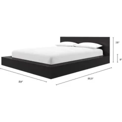 Nexera King Platform Bed with Headboard (78") - Black karisma Online