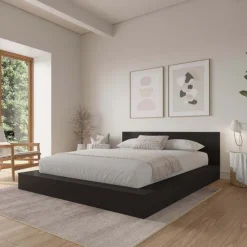 Nexera King Platform Bed with Headboard (78