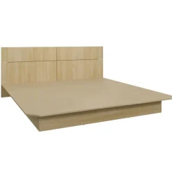 SUA-V King Platform Bed with Headboard (78") Natural New