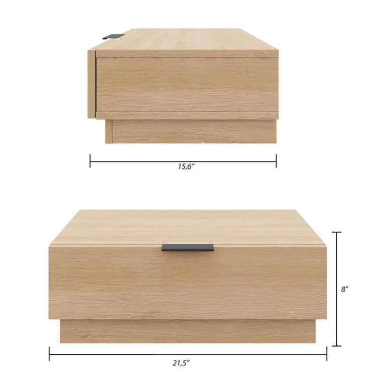 Nexera King Platform Bedroom Set (78") - 4 pcs - Natural blonde oak Best