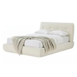 King Rolled and Compressed Bed (78") Beige New