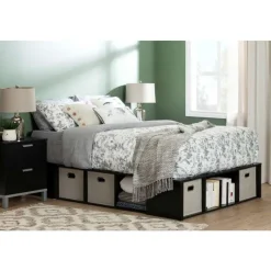 Meubles South Shore King Storage Bed With Baskets (78