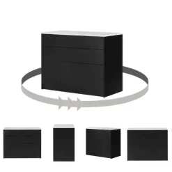 Meubles South Shore Kitchen Island - South Shore Black Clearance