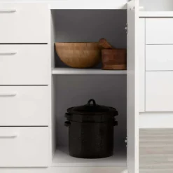 Meubles South Shore Kitchen Island - South Shore Faux White Marble and White Outlet