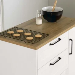 Meubles South Shore Kitchen Island - South Shore White and Maple Nutmeg Best
