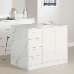 Meubles South Shore Kitchen Island - South Shore White Hot