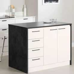 Meubles South Shore Kitchen Island - South Shore Black