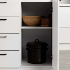 Meubles South Shore Kitchen Island - South Shore Faux Black Stone and White New