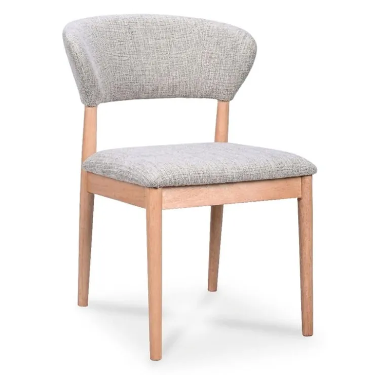 Kitchen Rubberwood Upholstered Chairs - Set of 2 Grey Best