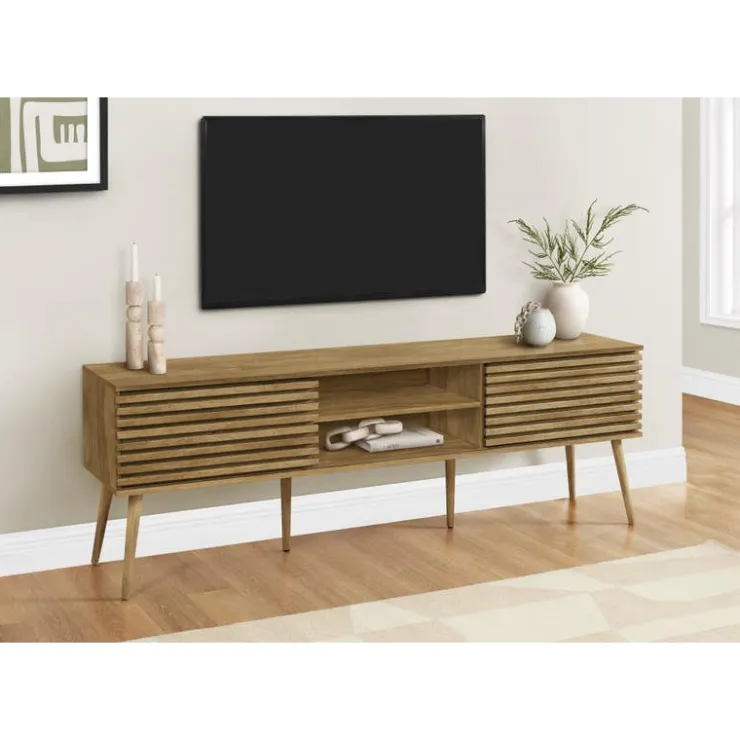 Monarch 72"l tv stand - Walnut Discount