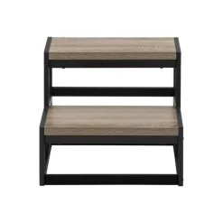 Monarch Ladder - 2 step stool / / black metal - Dark Taupe Discount