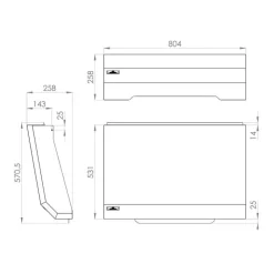 LEMAR Le Marquier 75 cm Cover for Pure 375 Plancha Black Best