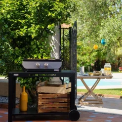 LEMAR Le Marquier 110 XL Outdoor Serving Cart Black Best