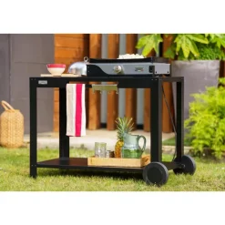 LEMAR Le Marquier 110 XL Outdoor Serving Cart Black Best