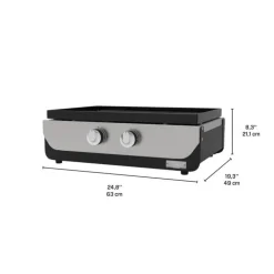 LEMAR Le Marquier Original 260 Duo Gas Plancha - 20 472 BTU Black
