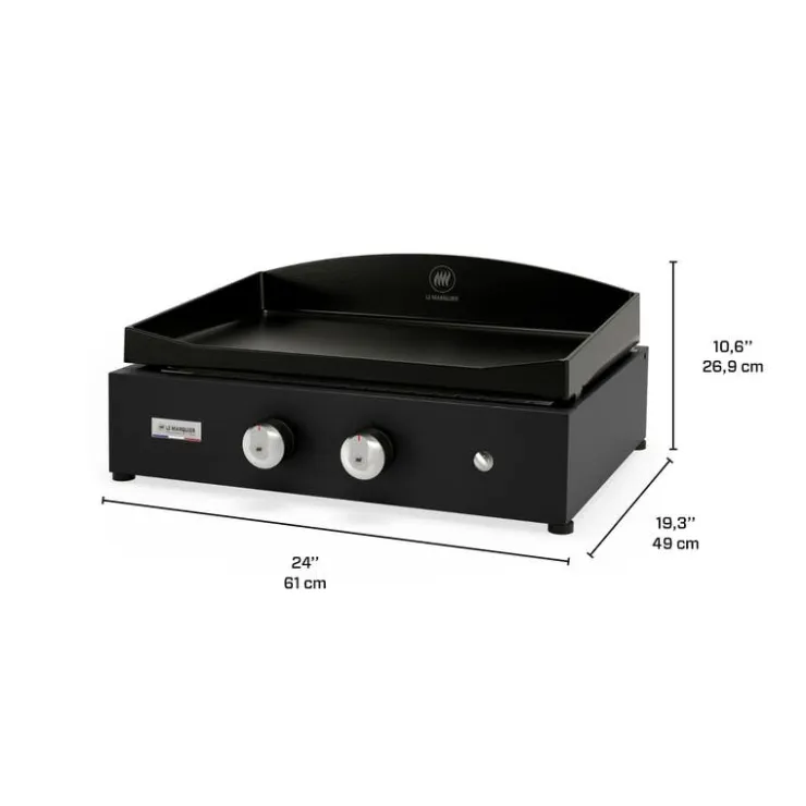 LEMAR Le Marquier Pure 260 Gas Plancha - 18 425 BTU Black Hot