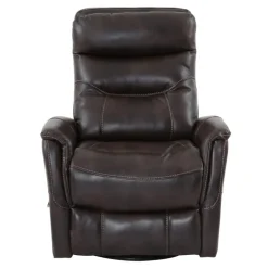 Leather Swivel Recliner Chocolate