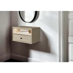 Meubles South Shore LED Side Table - South Shore Bleached Oak Discount