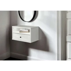 Meubles South Shore LED Side Table - South Shore Pure White Discount