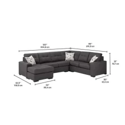 Sofa By Fancy Left Sectional Dark Grey Best