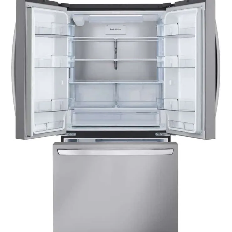 LG 31.7 Cu Ft 36 In Refrigerator Bottom Freezer, French door - LRFLS3206S Stainless Steel Hot