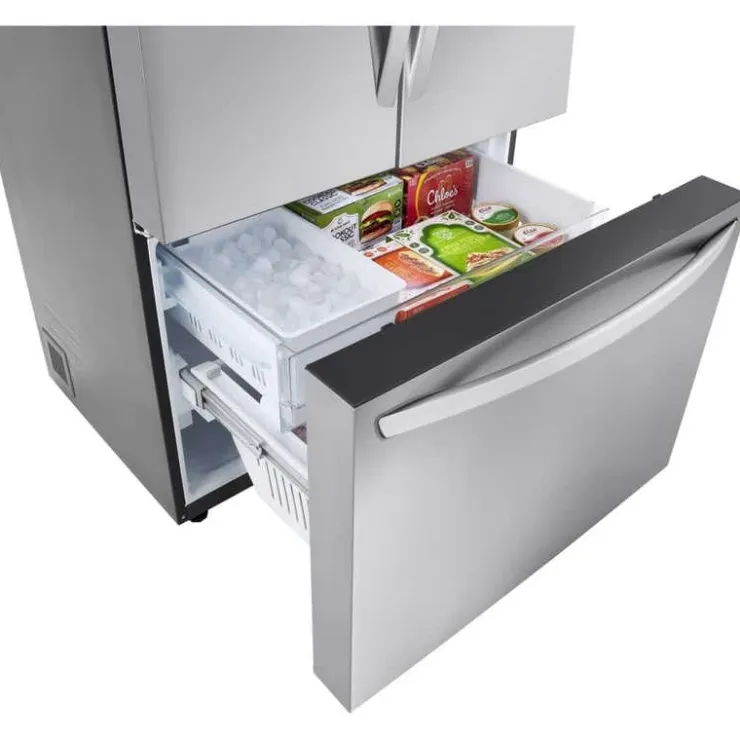 LG 31.7 Cu Ft 36 In Refrigerator Bottom Freezer, French door - LRFLS3206S Stainless Steel Hot