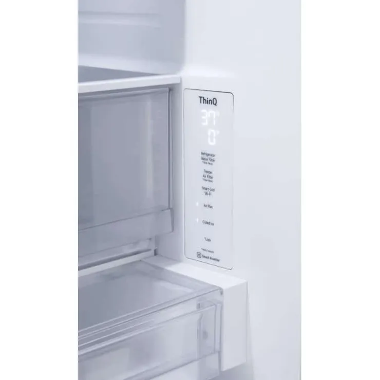 LG 31.7 Cu Ft 36 In Refrigerator Bottom Freezer, French door - LRFLS3206S Stainless Steel Hot