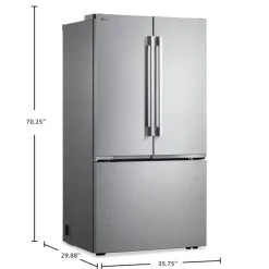 LG 25,1 Cu Ft 36 In Refrigerator Bottom Freezer, French door - LF25BZH42S Stainless Steel New