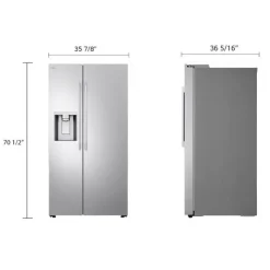 LG 27 Cu Ft 36 In Refrigerator Side by side - LL27T3530S Stainless Steel New